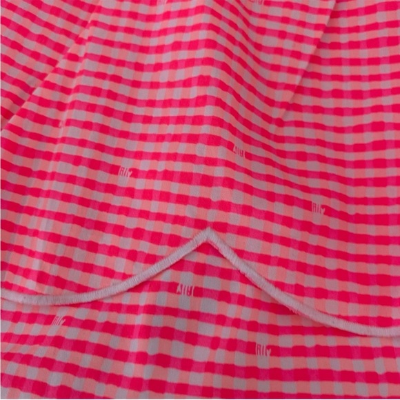 Lilly Pulitzer “Thyme” Pink Gingham Plaid Scallop Peplum Pencil Skirt EUC - Picture 6 of 9